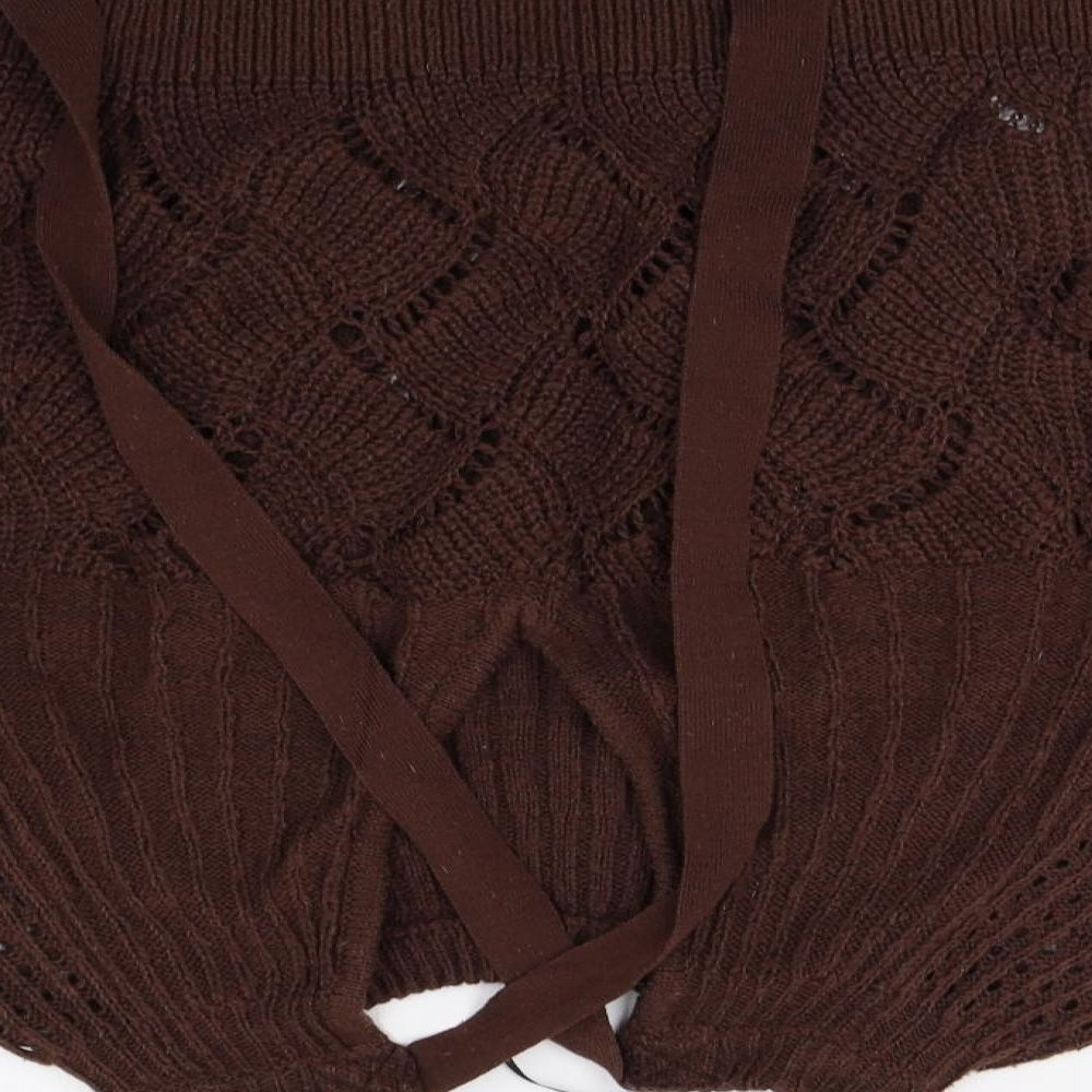 VILA Womens Brown  Knit Pullover Jumper Size S