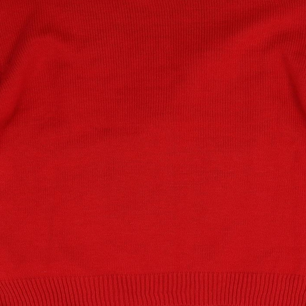 Primark Mens Red  Knit Pullover Jumper Size L  - Christmas