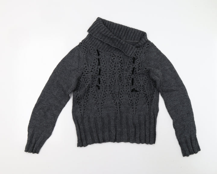 Sasha Womens Grey  Knit Pullover Jumper Size XL