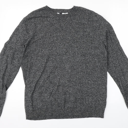 Topman Mens Grey  Knit Pullover Jumper Size S