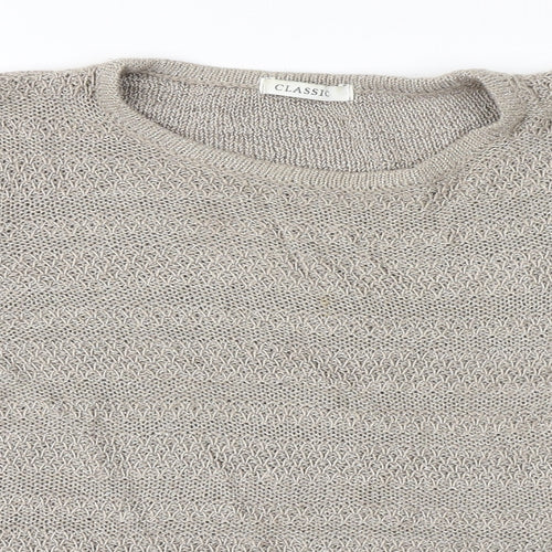 Classic Womens Gold  Knit Pullover Jumper Size 14