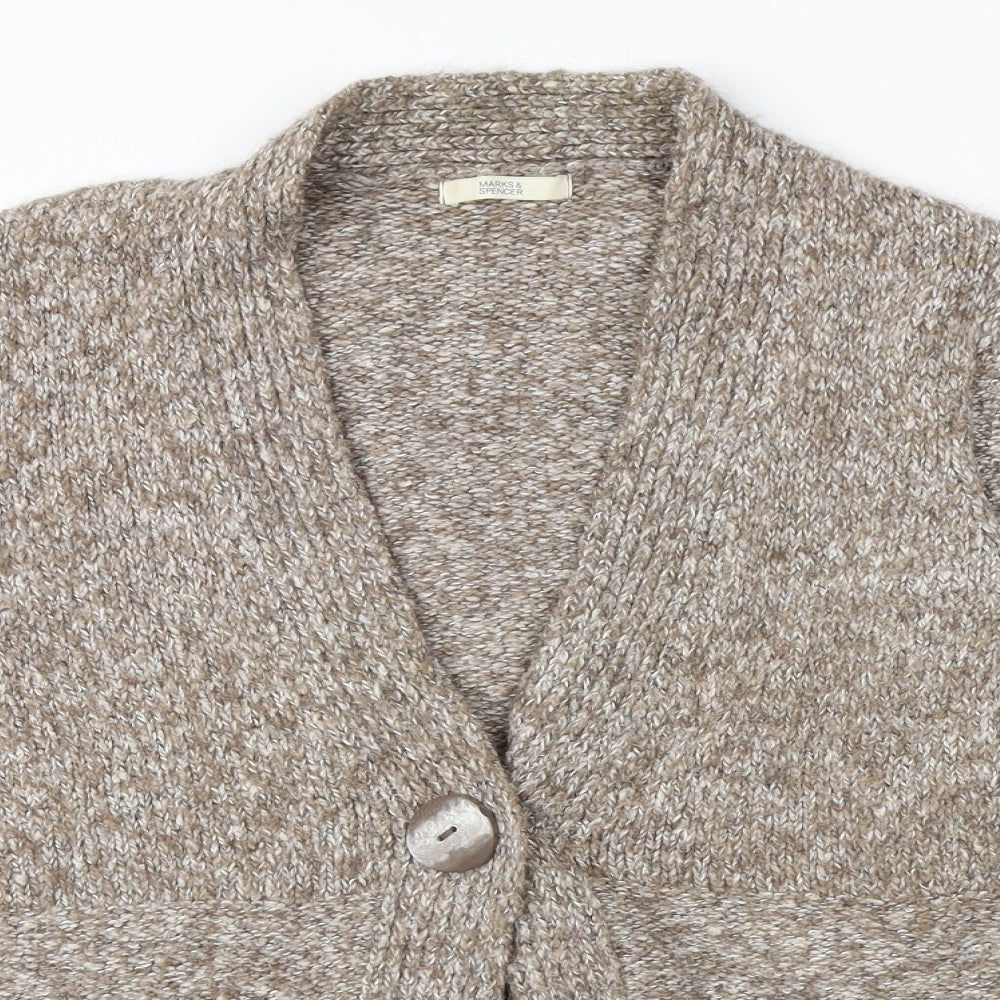 Marks and Spencer Womens Brown   Cardigan Jumper Size 16