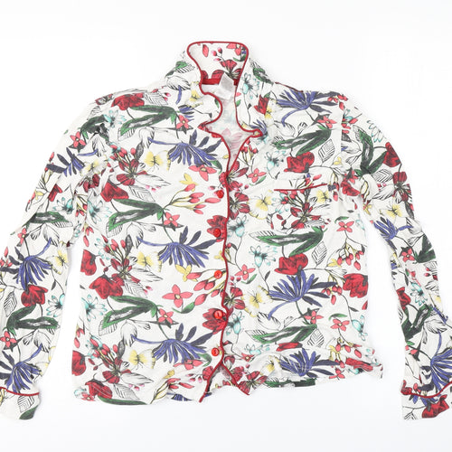 Tabitha Webb Womens White Floral  Top Pyjama Top Size 12