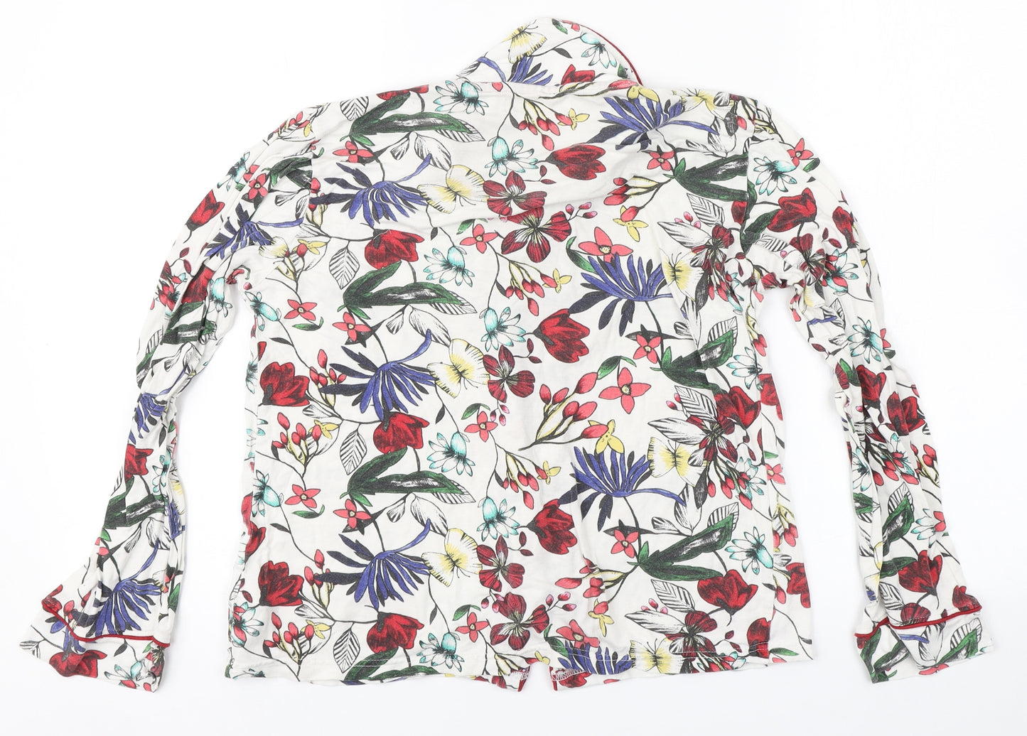 Tabitha Webb Womens White Floral  Top Pyjama Top Size 12