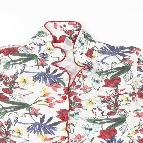 Tabitha Webb Womens White Floral  Top Pyjama Top Size 12