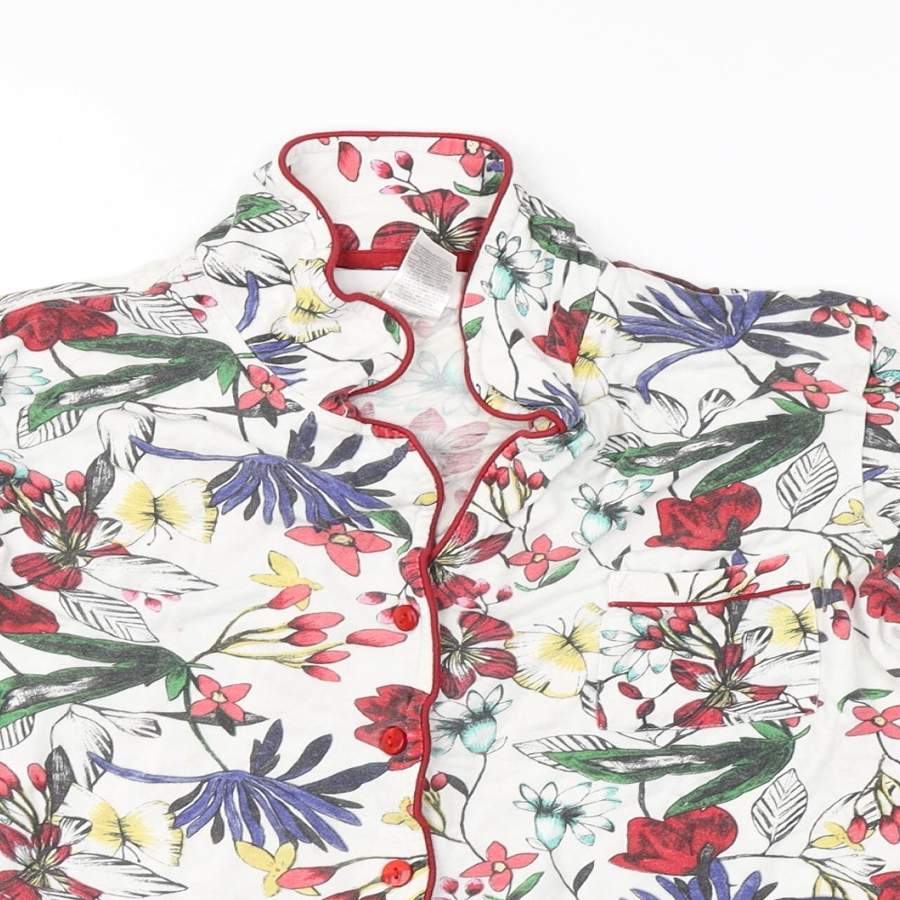Tabitha Webb Womens White Floral  Top Pyjama Top Size 12