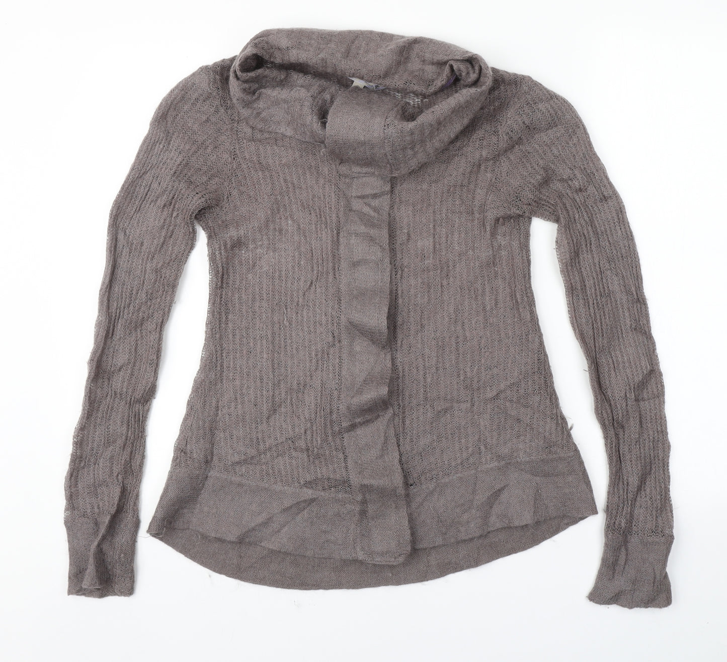 Fat Face Womens Grey  Knit Cardigan Jumper Size 12