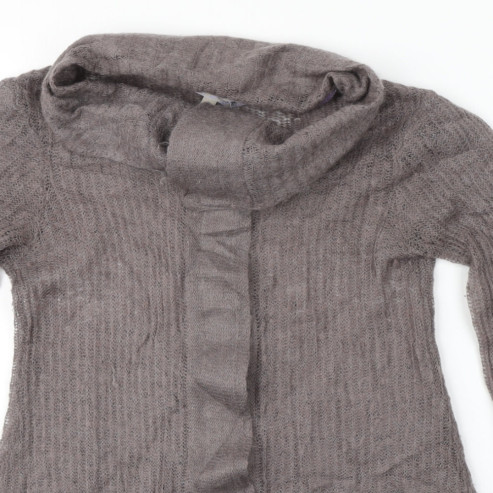 Fat Face Womens Grey  Knit Cardigan Jumper Size 12