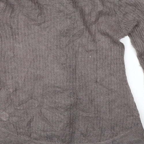 Fat Face Womens Grey  Knit Cardigan Jumper Size 12
