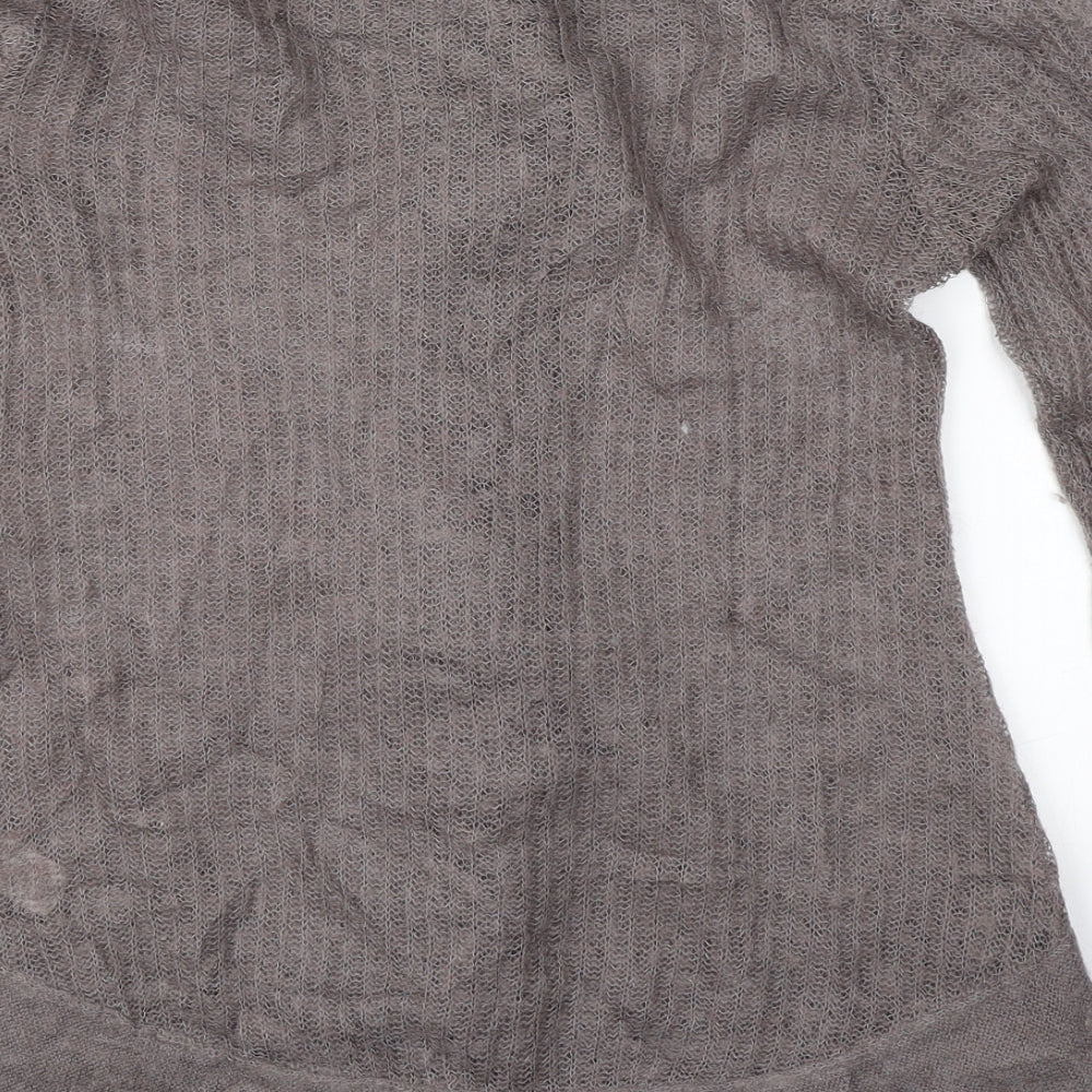 Fat Face Womens Grey  Knit Cardigan Jumper Size 12