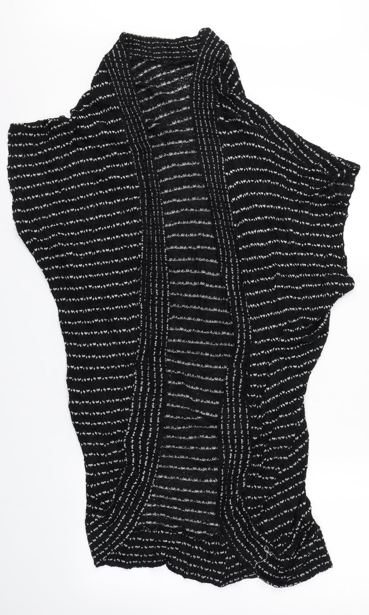 Silence + Noise Womens Black Striped Cape Jumper Size S