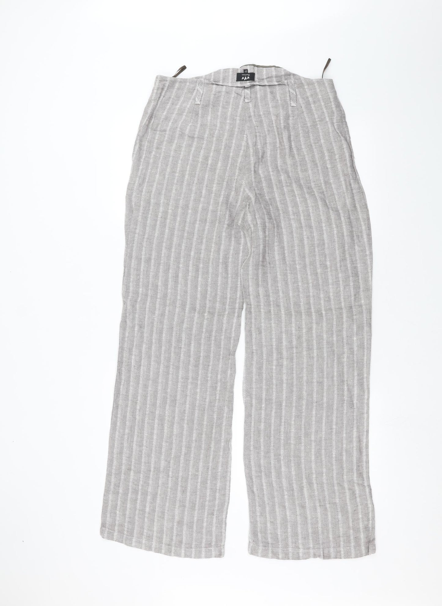 Per Una Womens Brown Striped  Trousers  Size 14 L28 in