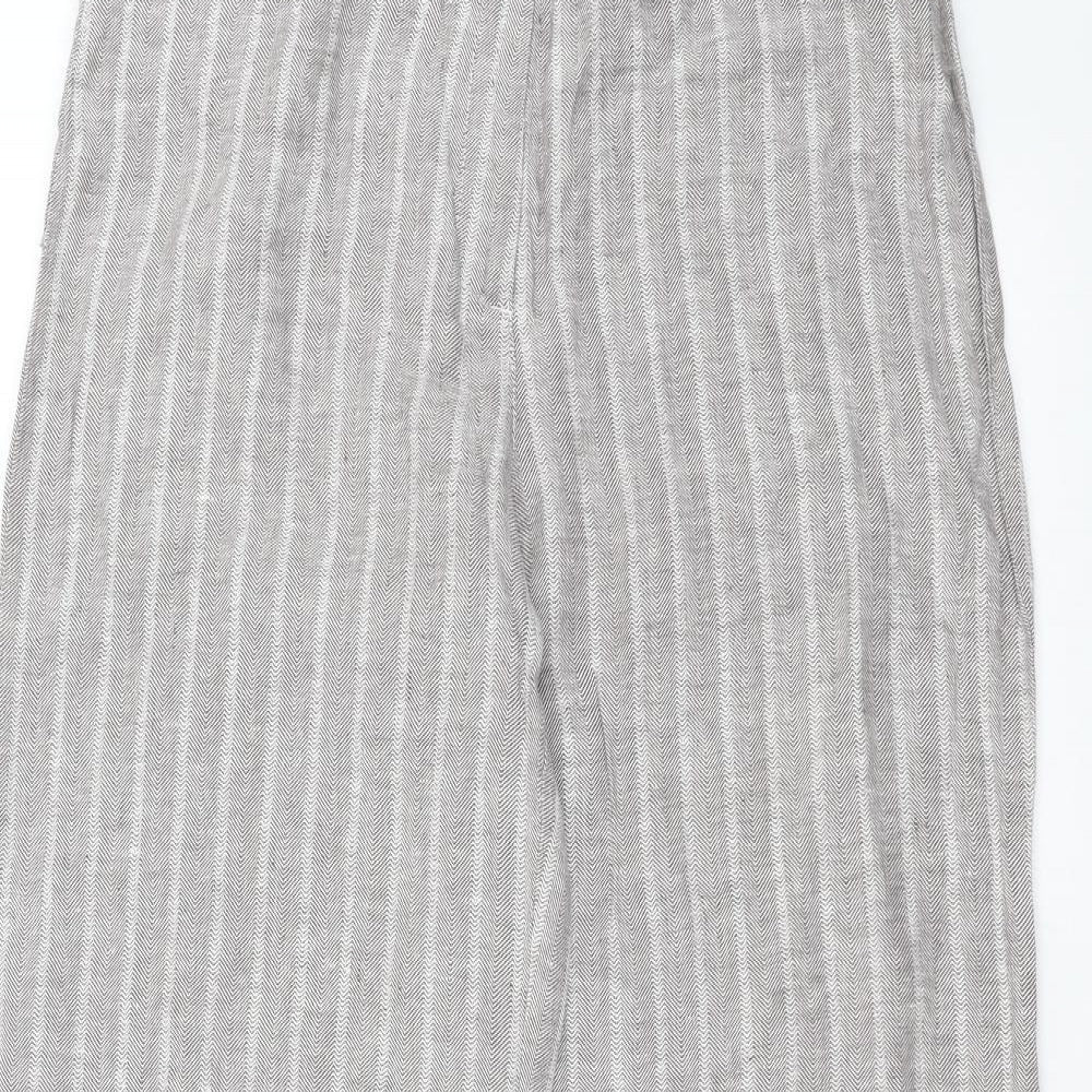 Per Una Womens Brown Striped  Trousers  Size 14 L28 in