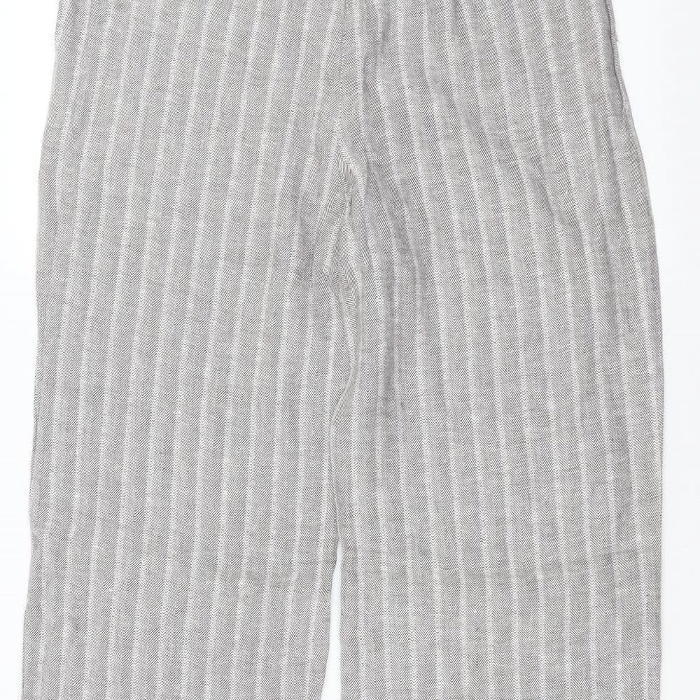 Per Una Womens Brown Striped  Trousers  Size 14 L28 in