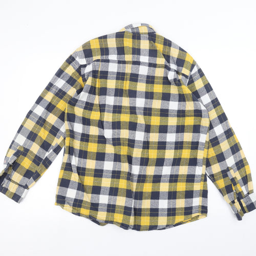 Atlas Mens Yellow    Dress Shirt Size M