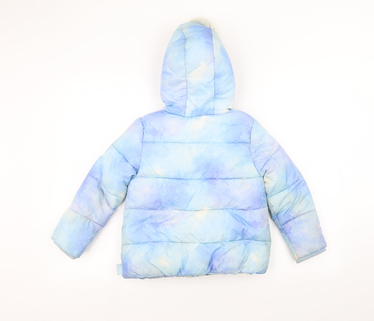 Disney Girls Blue   Parka Coat Size 6-7 Years  - frozen