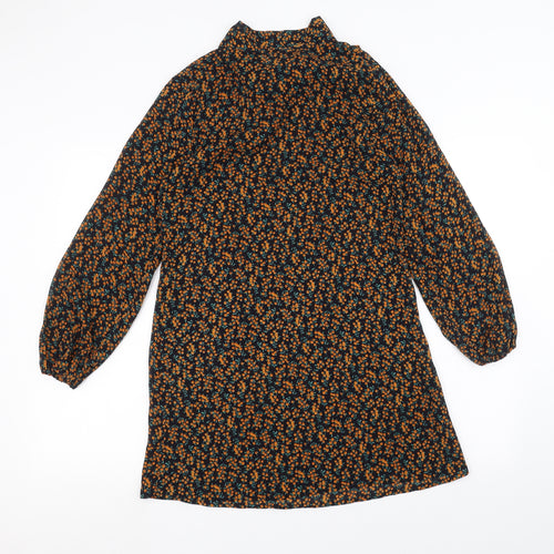 Fashion Union Womens Black Floral  Basic Blouse Size 8