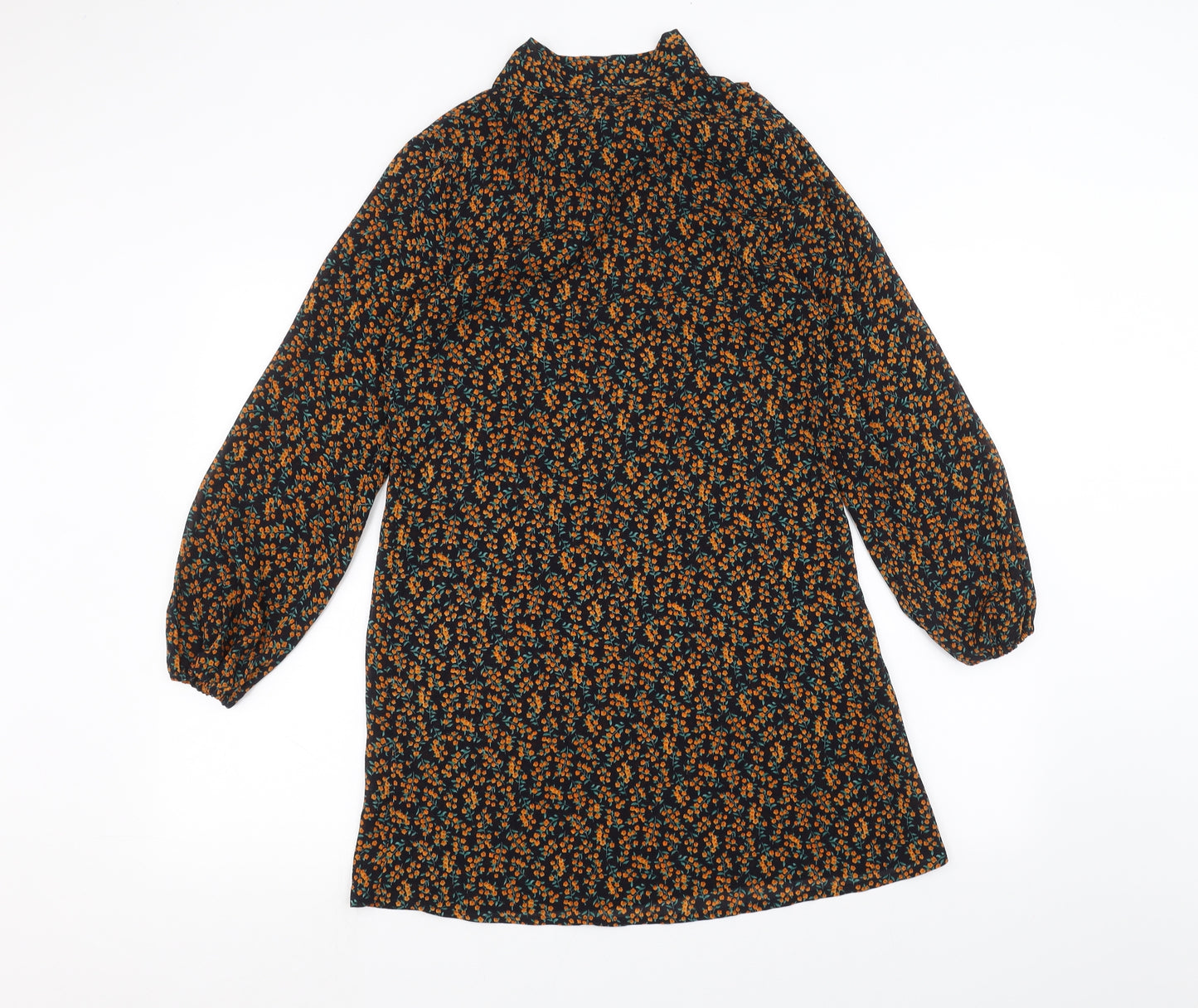 Fashion Union Womens Black Floral  Basic Blouse Size 8