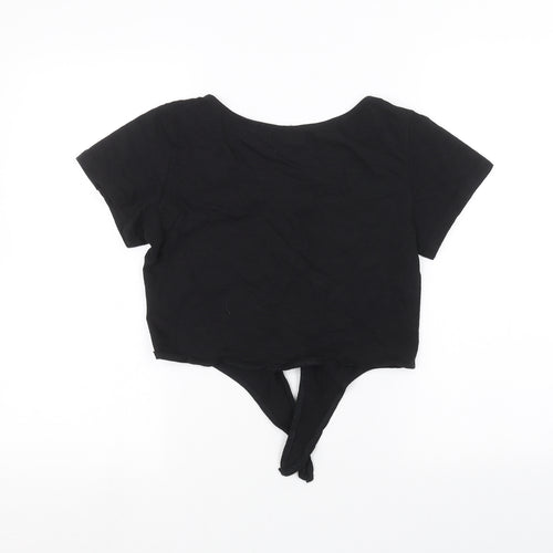 Brave Soul Womens Black   Basic Blouse Size 8
