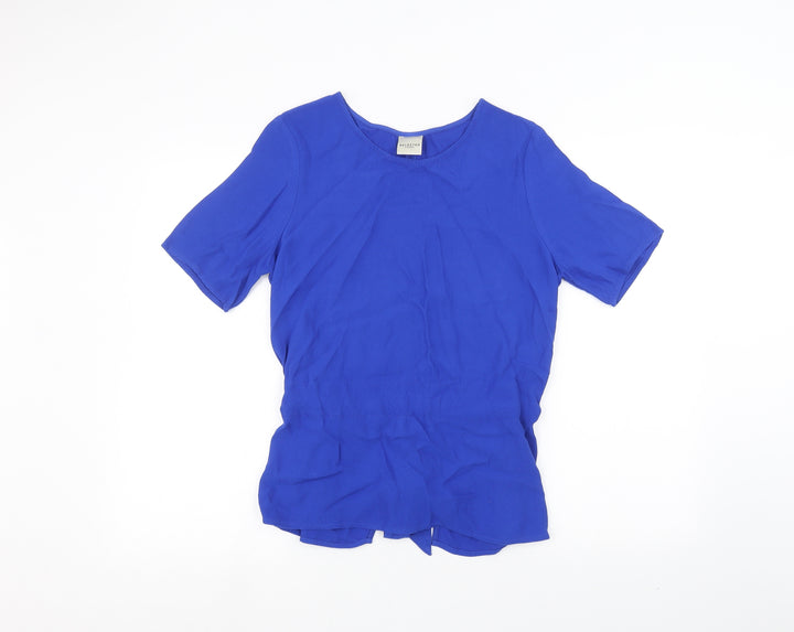 Selected Femme Womens Blue Basic Blouse Size 6