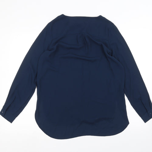 Selected Femme Womens Blue   Basic Button-Up Size 6