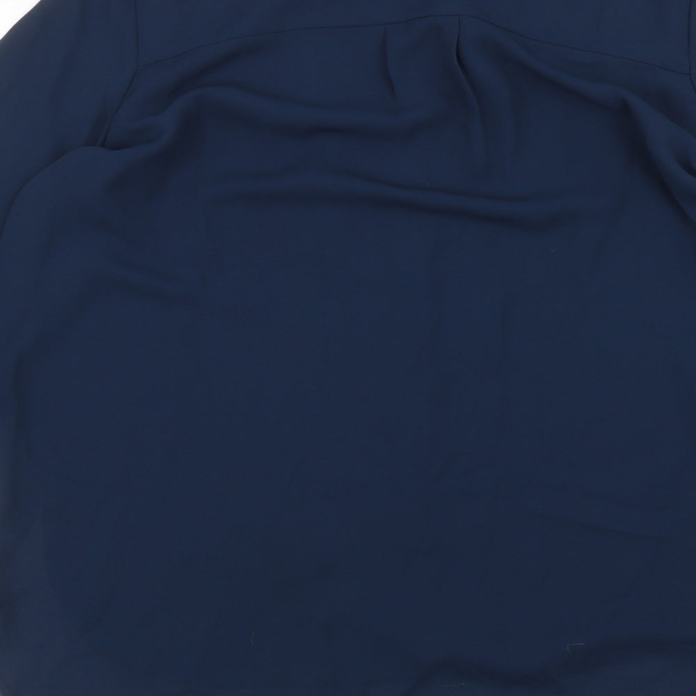 Selected Femme Womens Blue   Basic Button-Up Size 6