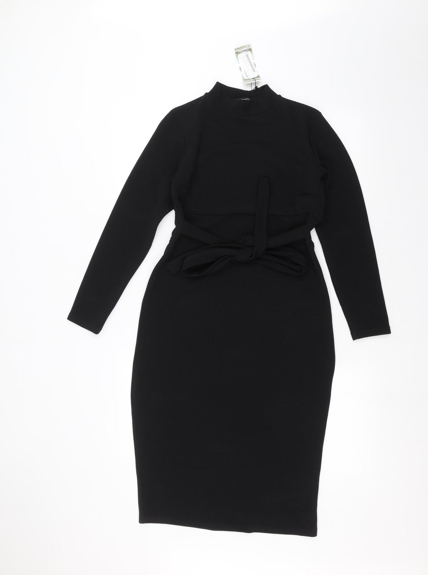 Boohoo Womens Black   Pencil Dress  Size 12