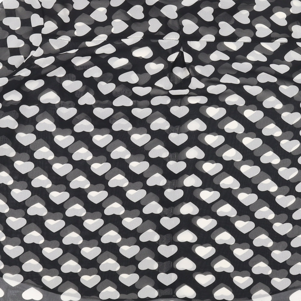 George Womens Black Polka Dot  Basic Button-Up Size 16