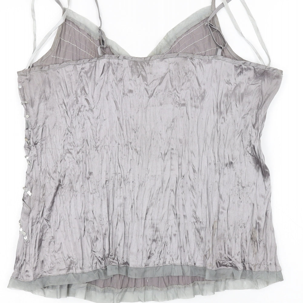 Bay Womens Grey   Basic Blouse Size 16