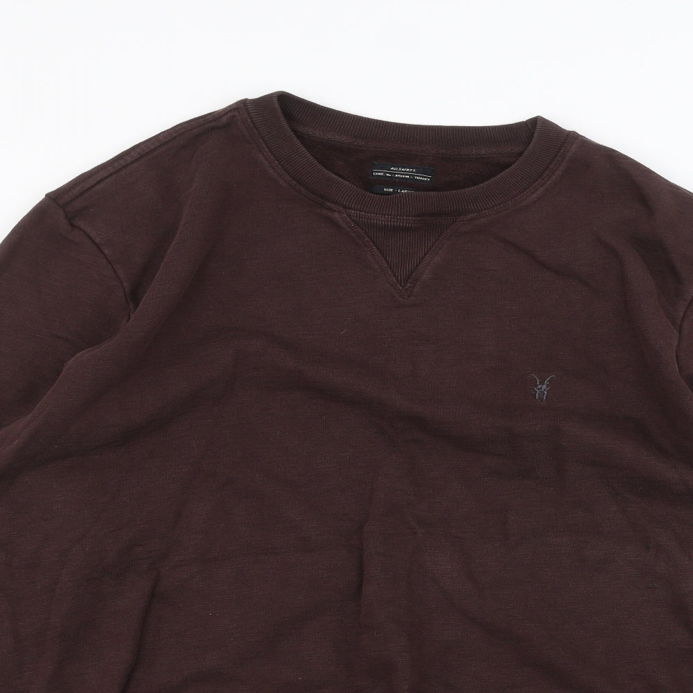 AllSaints Mens Brown   Pullover Jumper Size L