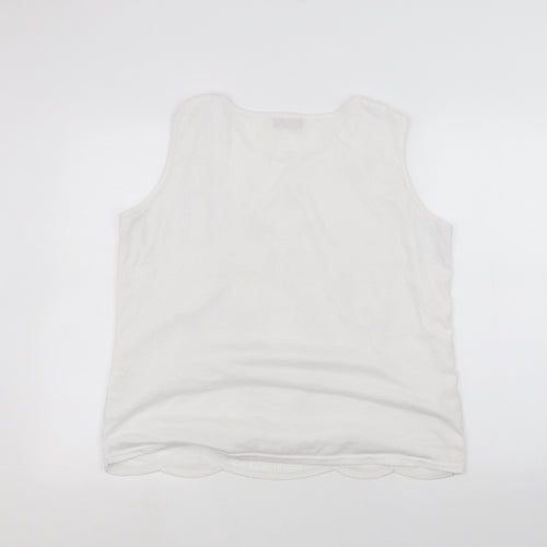 anna rose Womens White   Basic T-Shirt Size XL