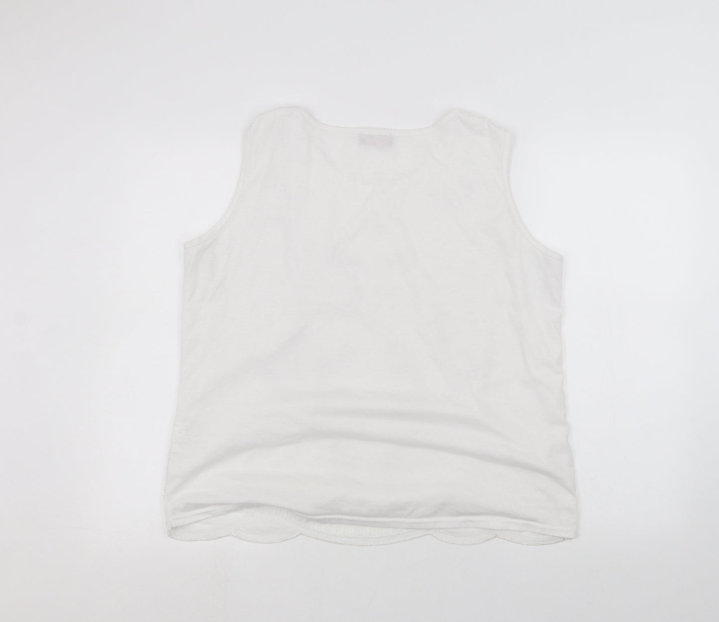 anna rose Womens White   Basic T-Shirt Size XL