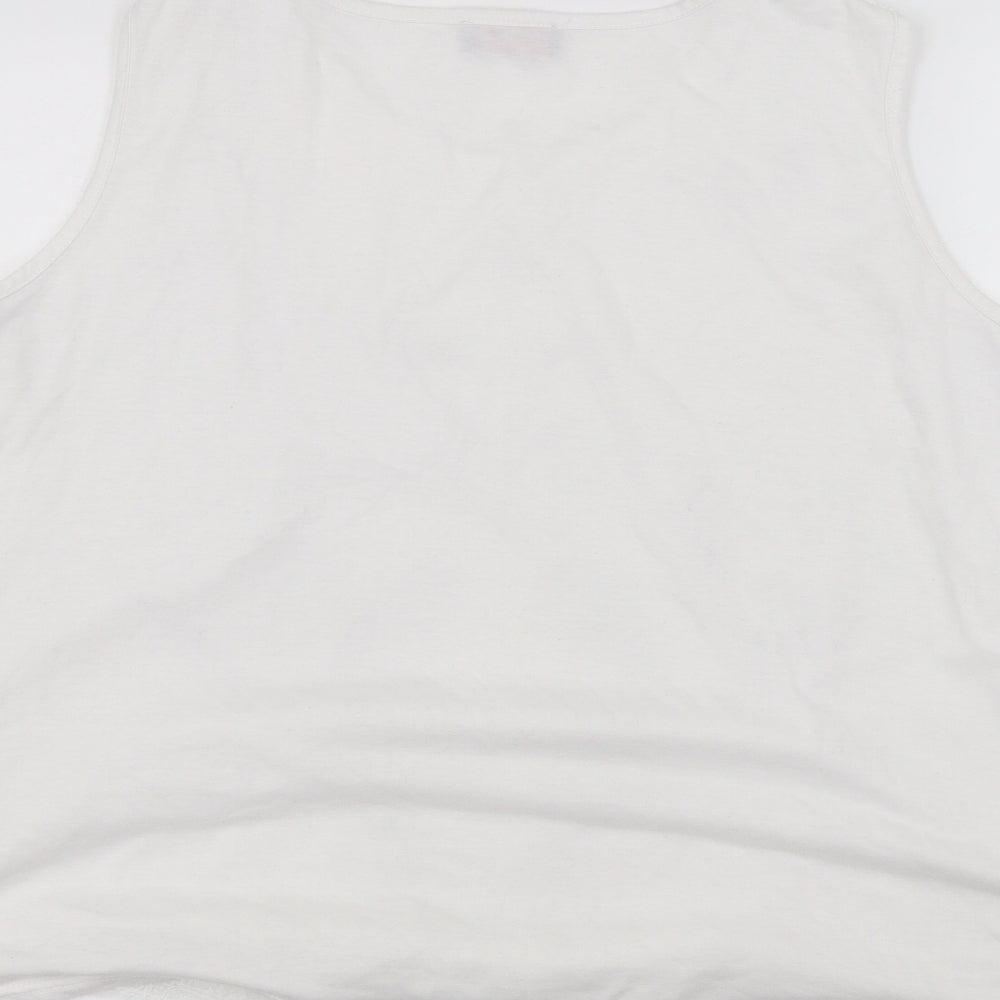 anna rose Womens White   Basic T-Shirt Size XL