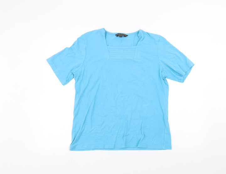 Black Pepper Womens Blue   Basic T-Shirt Size 12