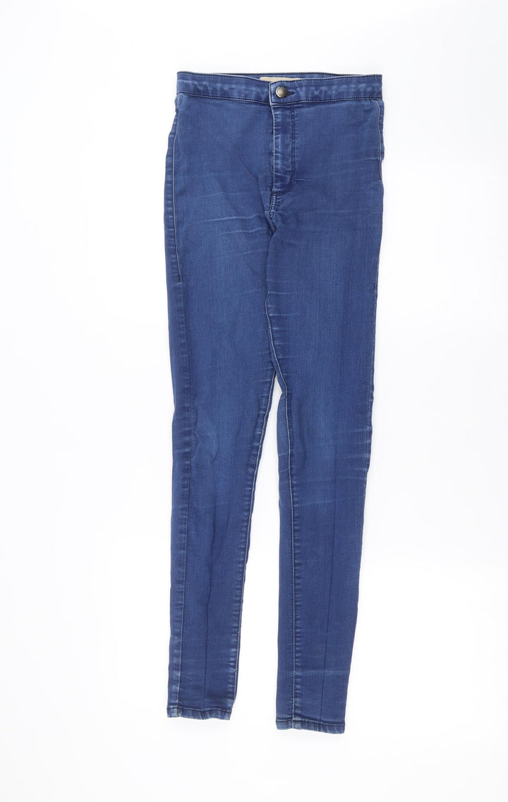 Topshop Womens Blue Denim Skinny Jeans Size 27 L30 in