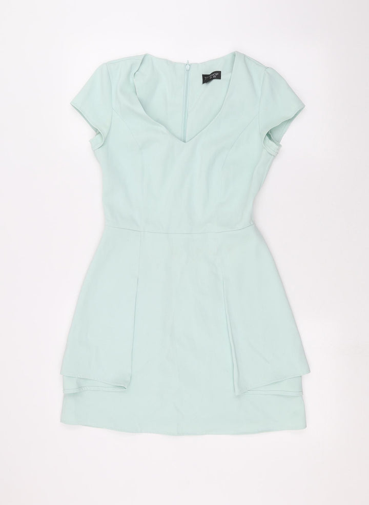 Topshop Womens Blue   Basic Blouse Size 8