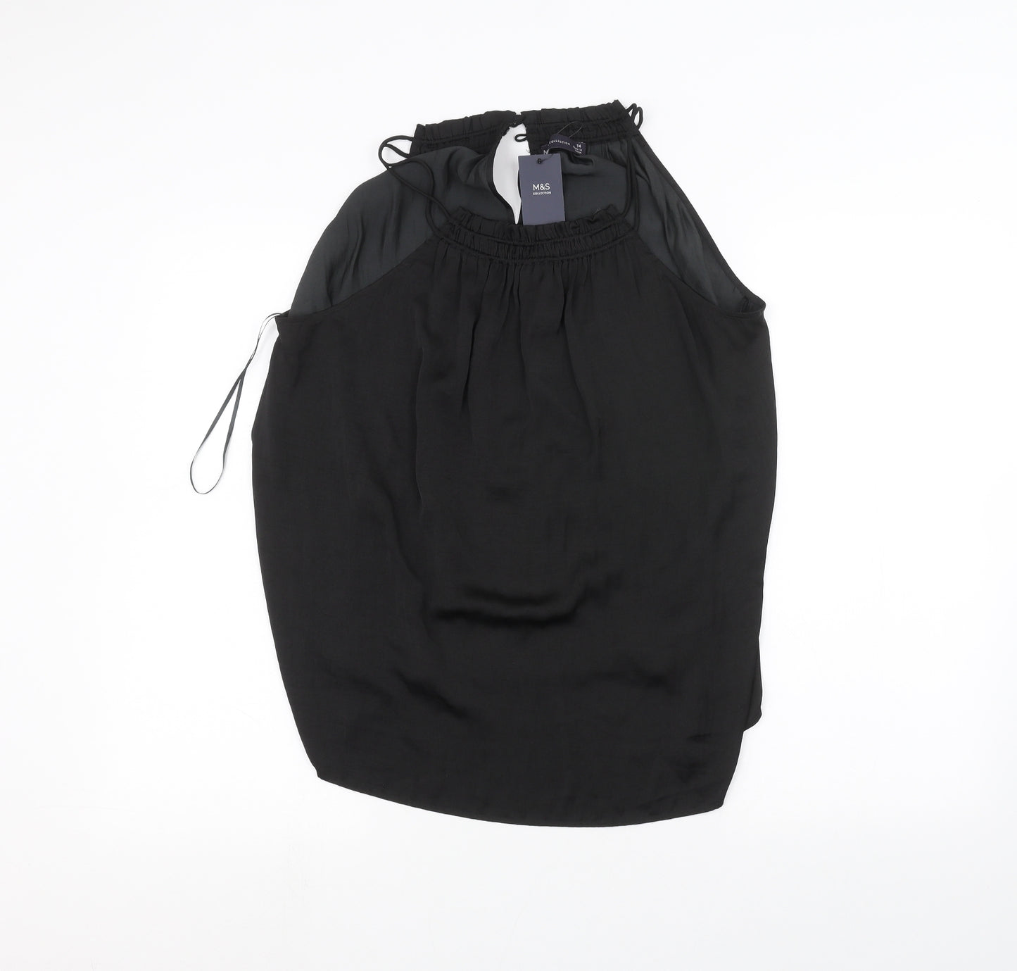 Marks and Spencer Womens Black   Basic Blouse Size 14