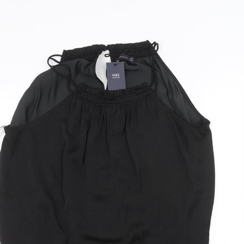 Marks and Spencer Womens Black   Basic Blouse Size 14