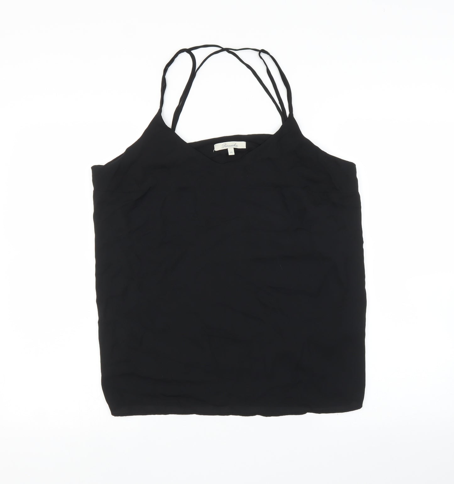 Peacocks Womens Black   Camisole T-Shirt Size 14