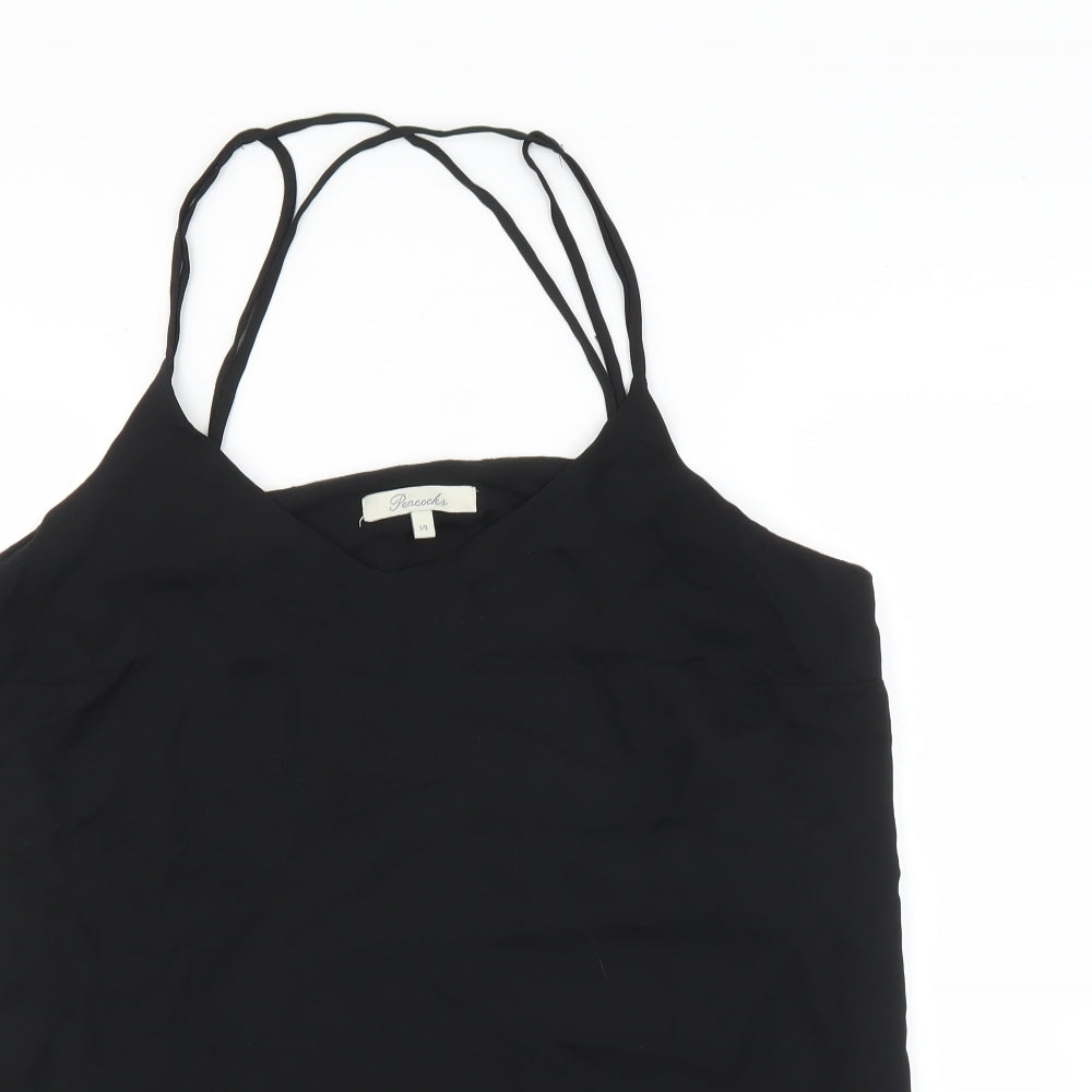 Peacocks Womens Black   Camisole T-Shirt Size 14