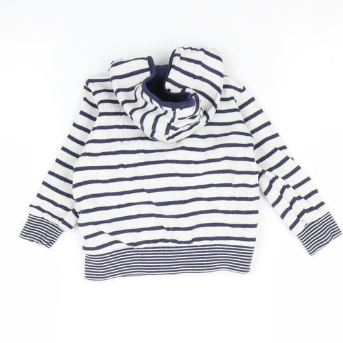Marks and Spencer Boys Multicoloured Striped  Full Zip Hoodie Size 2-3 Years