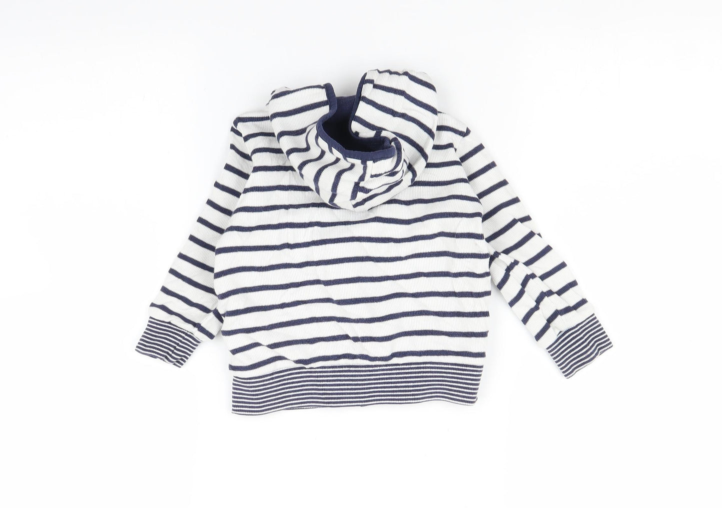 Marks and Spencer Boys Multicoloured Striped  Full Zip Hoodie Size 2-3 Years