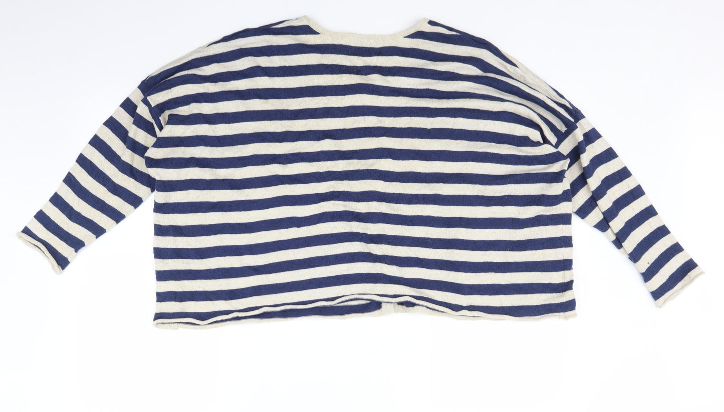 Masai Womens Multicoloured Striped  Cardigan Jumper Size M
