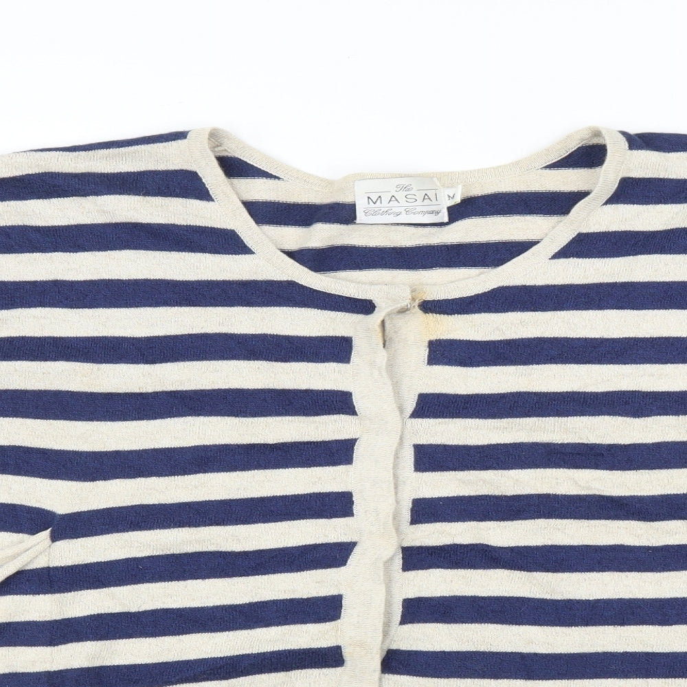 Masai Womens Multicoloured Striped  Cardigan Jumper Size M