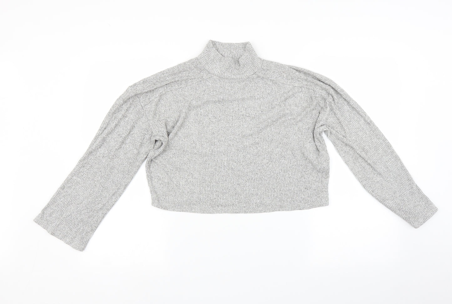 Topshop Womens Grey   Basic T-Shirt Size S  - Cropped