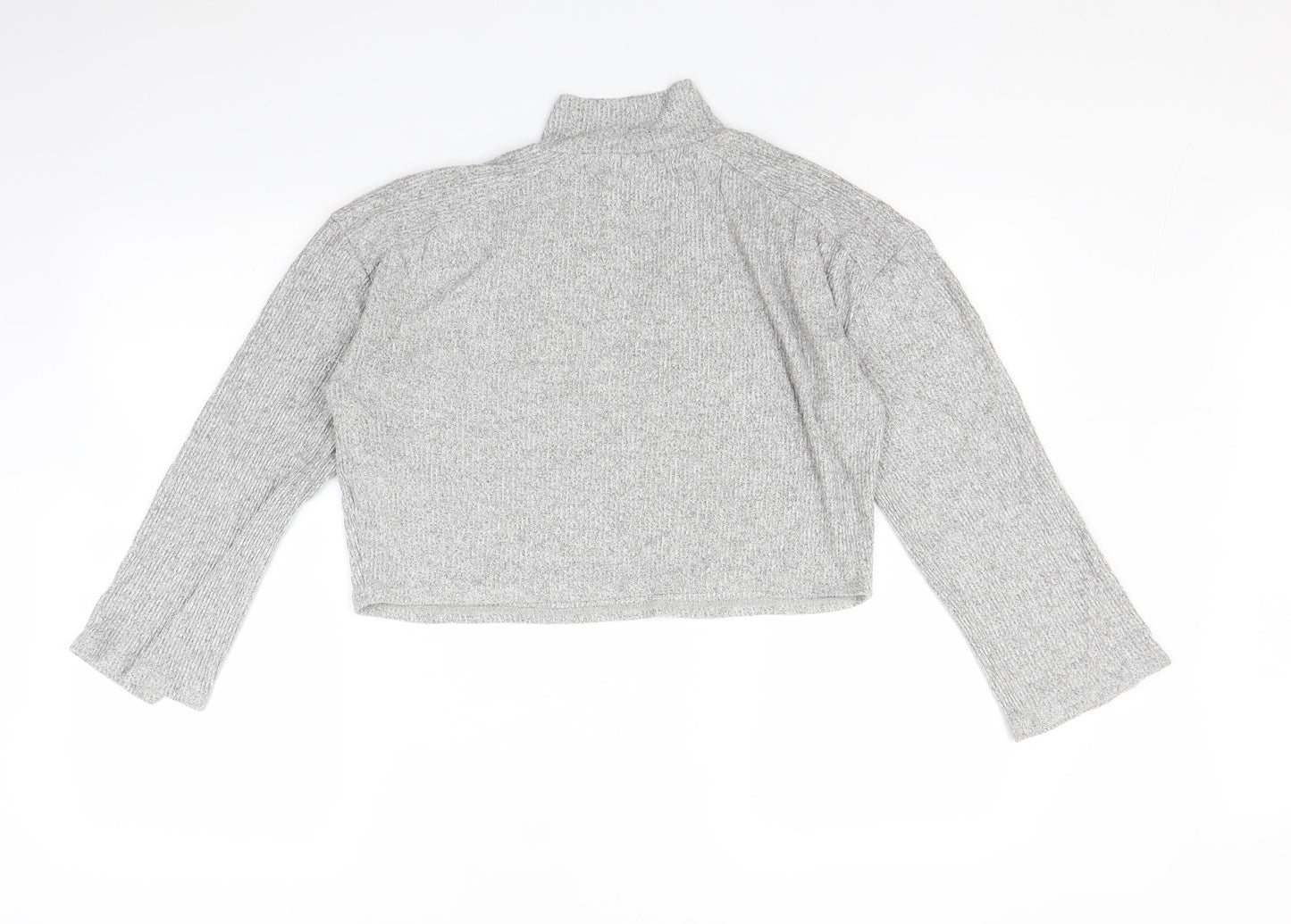 Topshop Womens Grey   Basic T-Shirt Size S  - Cropped