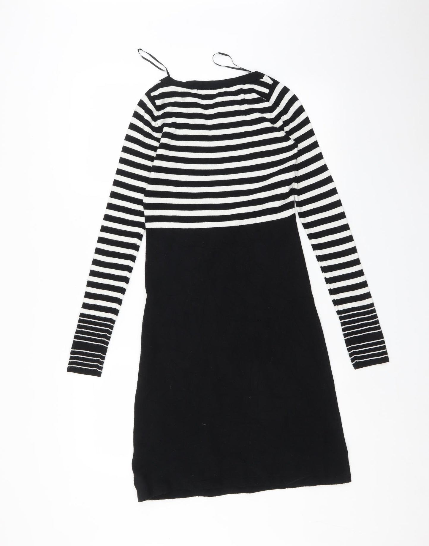 Zara Womens Multicoloured Striped Rayon Fit & Flare  Size M