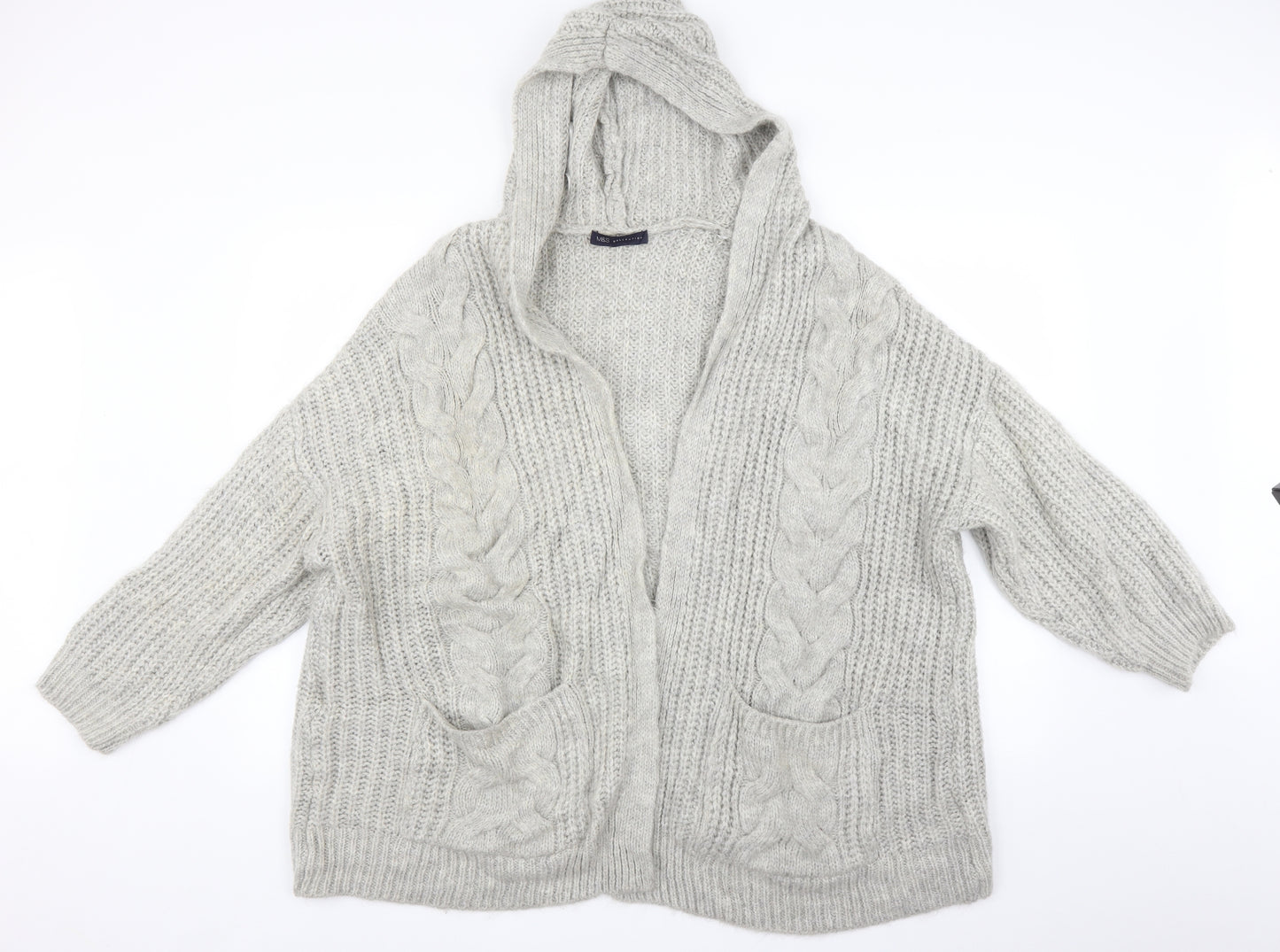 Marks and Spencer Womens Grey   Cardigan Jumper Size L