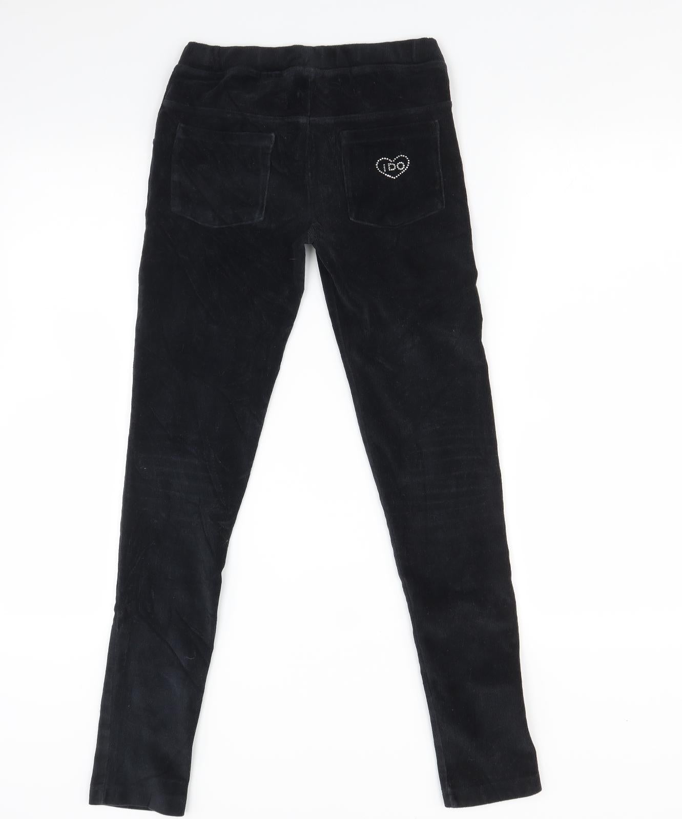 Ido Girls Black   Jogger Trousers Size 16 Years
