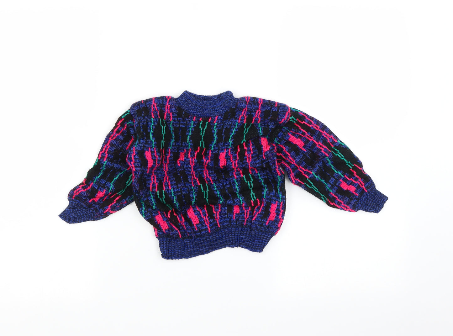 Preworn Girls Multicoloured Striped  Pullover Jumper Size 3-4 Years